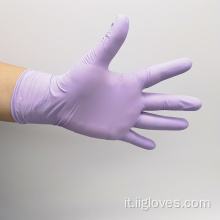 Guanti di nitrile viola viola da laboratorio per cibo